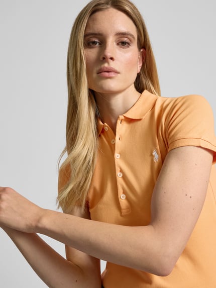 Polo Ralph Lauren Poloshirt mit Label-Stitching Modell 'JULIE' Orange 3