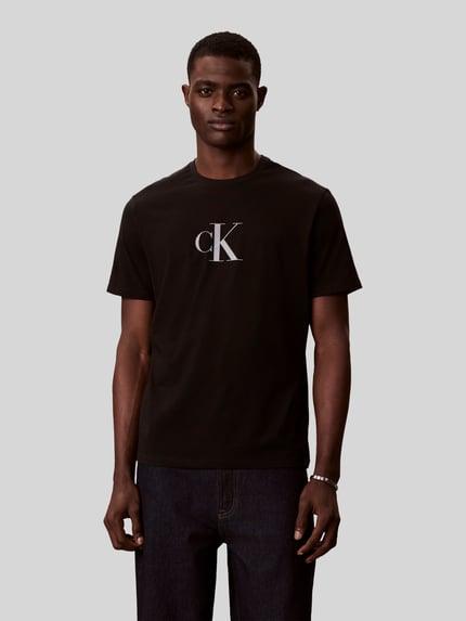 CK Calvin Klein Regular Fit T-Shirt mit Logo Print Black 4