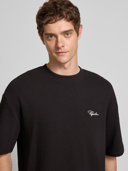 PEGADOR Oversized T-Shirt mit Label-Stitching Black 3