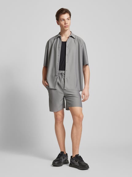 ONLY & SONS Regular Fit Sweatshorts mit Feinripp Modell 'DRUM LIFE' Hellgrau 1