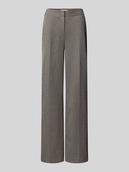 Christian Berg Woman Wide Fit Stoffhose mit Bügelfalten und Gürtelschlaufen Dunkelgrau 1