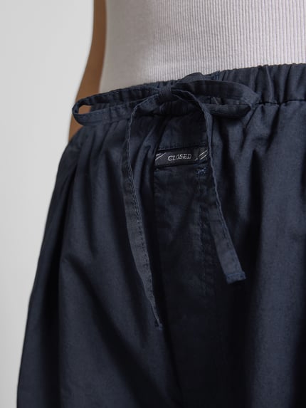 Closed Stoffen broek met elastische band Donkerblauw - 3