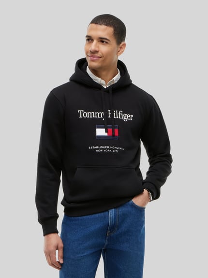 Tommy Hilfiger Regular Fit Hoodie aus Baumwoll-Mix Black 4