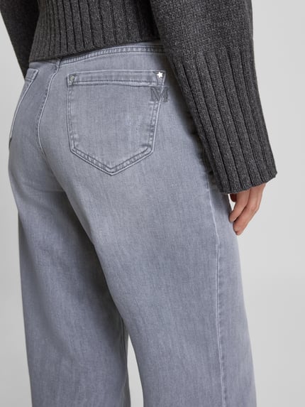 Milano Italy Wide Leg Jeans im 5-Pocket-Design Hellgrau 3