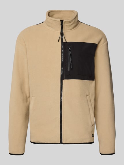 Blend Fleecejack met opstaande kraag Beige - 2