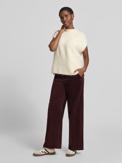 OPUS PANTS Spodnie materiałowe z elastycznym pasem model ‘Mucia’ Bordowy 1