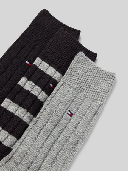 Tommy Hilfiger Socken aus Baumwoll-Mix in 3er Pack Black 2