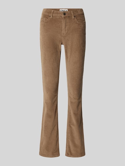 ONLY Flared corduroy broek van katoenmix, model 'MARY' Taupe - 2