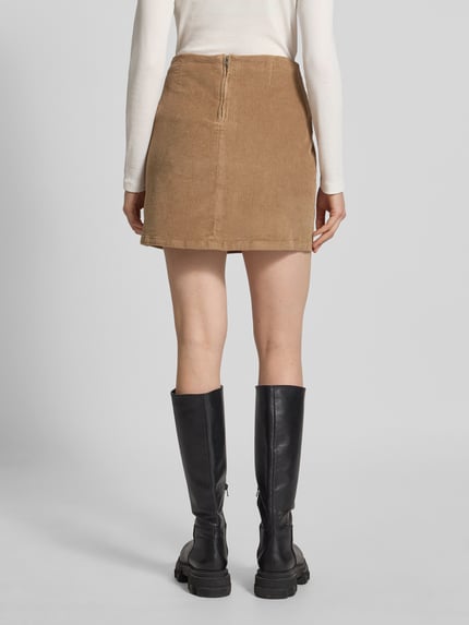 VERO MODA Spódnica mini o rozkloszowanym kroju z mieszanki bawełny model ‘LULA’ Piaskowy 5