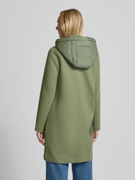 s.Oliver RED LABEL Płaszcz ze scuby o kroju regular fit z odpinanym kapturem z pikowaniem Khaki 5