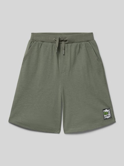 Productfoto, Regular Fit Sweatshorts aus Baumwoll-Mix van s.Oliver RED LABEL, look: effen, regular fit pasvorm, labelpatch, elastische boord met tunnelkoord, zij-steekzakken, materiaalverwerking: sweat jersey, katoenmix