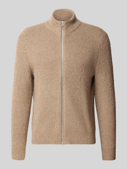 ONLY & SONS Regular fit gebreid jack met tweewegritssluiting Beige - 2