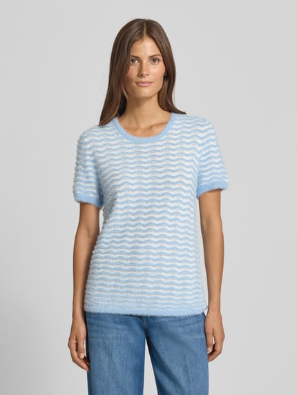 s.Oliver BLACK LABEL Regular Fit Strickshirt aus Viskose-Mix Bleu 4