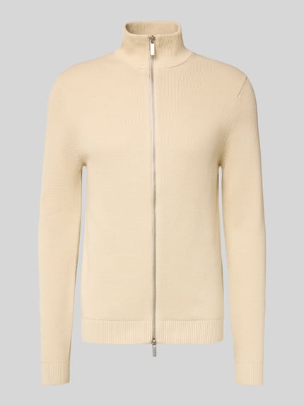 Selected Regular fit gebreid jack van puur katoen, model 'DANE' Offwhite - 2