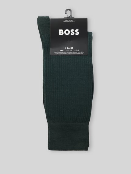 BOSS Socken aus Woll-Mix im 2er-Pack Dunkelgruen 2