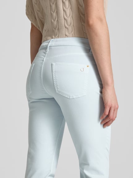 CAMBIO Jeansy o skróconym kroju slim fit model ‘PIPER’ Błękitny 3
