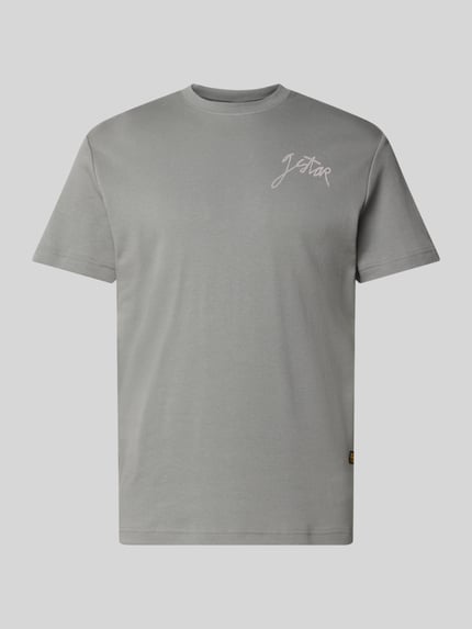 G-Star RAW T-shirt met labelprint Lichtgrijs - 2