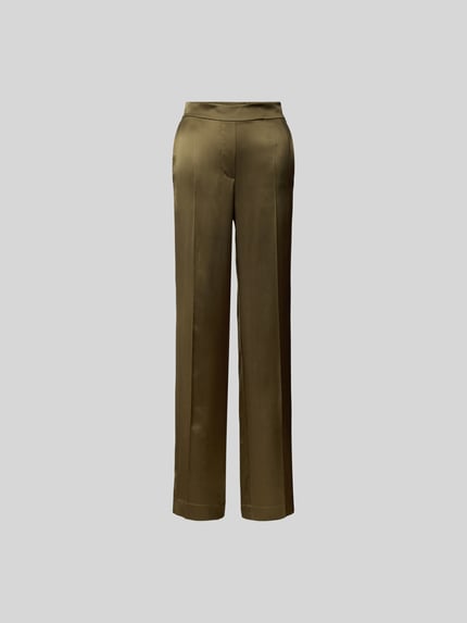 Joseph Loose fit zijden broek met steekzakken Middenbruin - 2