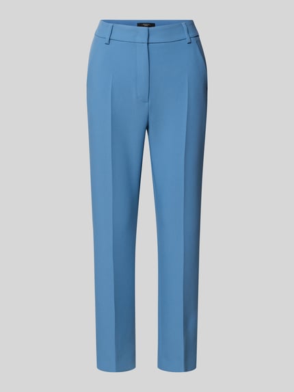 Slim fit bandplooibroek met viscose Model 'RANA' Shop The Look MANNEQUINE