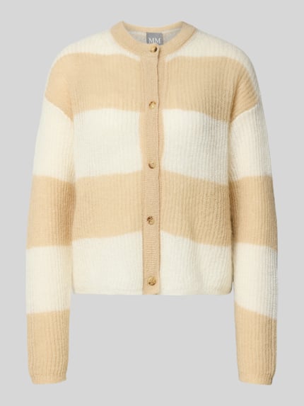 MM by Max Mara Regular fit gebreid jack met wol, model 'MALOU' Beige - 2