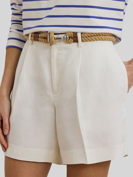 Lauren Ralph Lauren Regular Fit Chinoshorts aus Leinen-Viskose-Mix Weiss 3