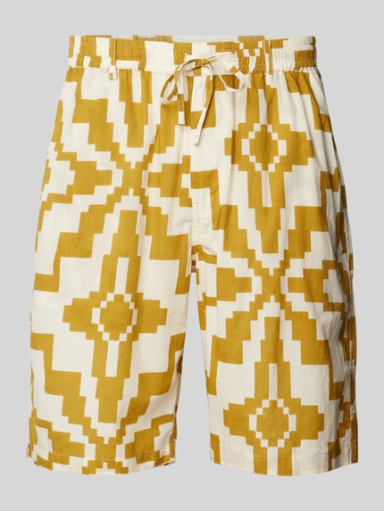 Thinking Mu Shorts mit Allover-Muster GELB 2