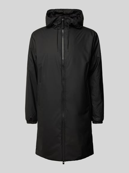 Rains Regular Fit Parka in Überlänge Modell 'LOHJA' Black 2