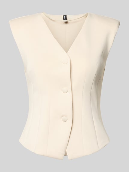 Slim Fit Top mit Knopfleiste Modell 'SCARLET' Shop The Look MANNEQUINE