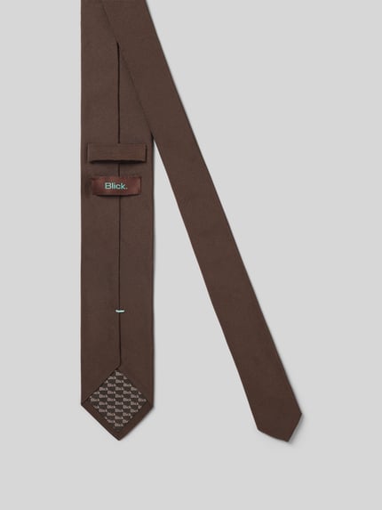 Blick Stropdas van zijde in effen design (7 cm) Middenbruin - 2