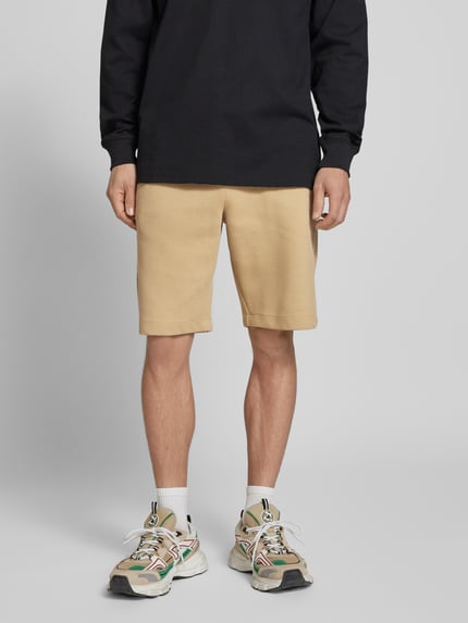 Blend Regular Fit Sweatshorts mit Strukturmuster Modell 'CASPER' Beige 4