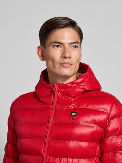 Blauer USA Steppjacke mit Kapuze Modell 'CHARLES' Rot 3