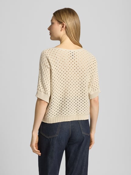 ZABAIONE Strickshirt mit U-Boot-Ausschnitt Modell 'Ho44liday' Sand 5