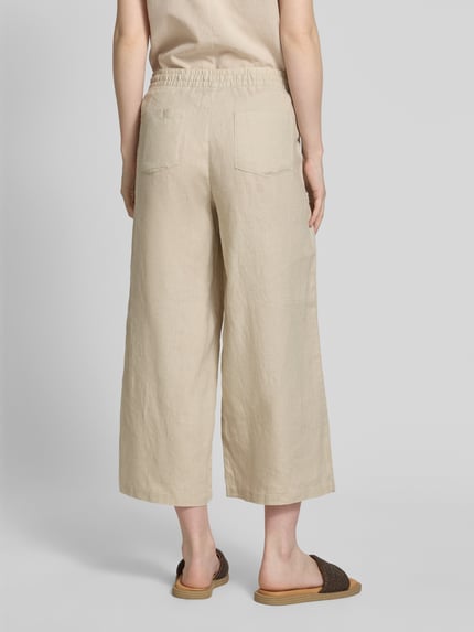 Christian Berg Woman Wide leg stoffen broek met tunnelkoord Beige - 5