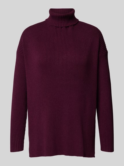 Soyaconcept Strickpullover mit Rollkragen Modell 'KANITA' Bordeaux Melange 2
