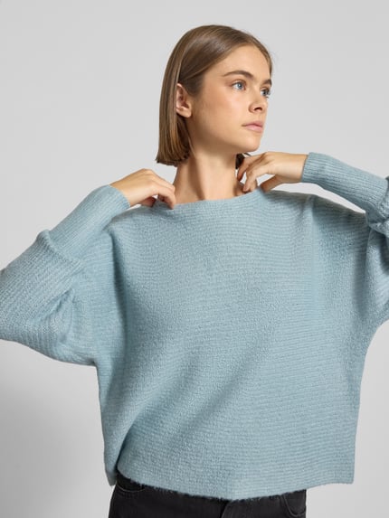 ONLY Regular Fit Strickpullover mit Fledermausärmel Modell 'DANIELLA' Ocean Melange 3