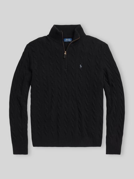 Polo Ralph Lauren Regular Fit Troyer aus Woll-Kaschmir-Mix Black 2