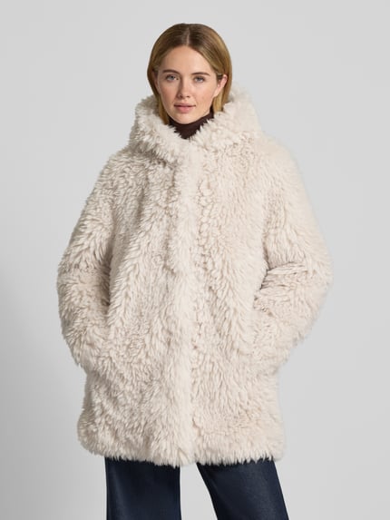OAKWOOD Regular Fit Teddyjacke mit Kapuze Modell 'BOOMING' Offwhite 4