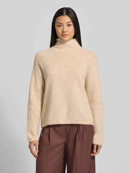 DRYKORN Gebreide pullover met ribboorden, model 'SARWEN' Zand gemêleerd - 4