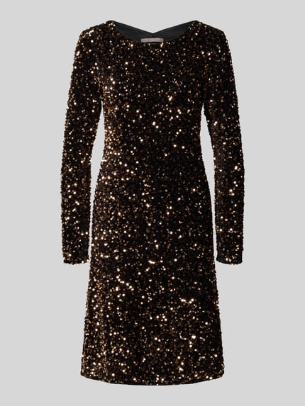 Christian Berg Woman Selection Minikleid mit Pailletten Mittelbraun 2