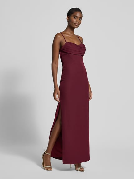 Laona Abendkleid mit Herz-Ausschnitt Dunkelrot 1