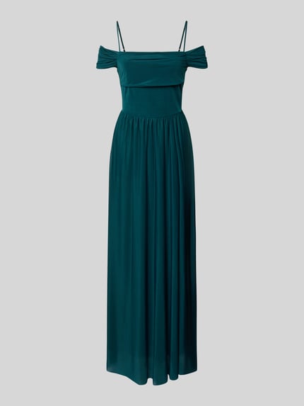 GUIDO MARIA KRETSCHMER WOMAN Abendkleid mit Spaghettiträgern Modell 'Elia' Dunkelgruen 2