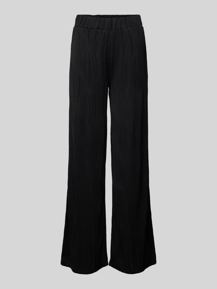 Moves Wide Leg Stoffhose mit Strukturmuster Modell 'Evisa' Black 2