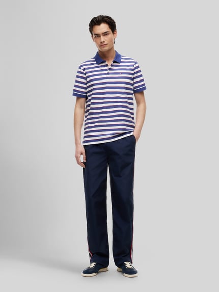 Tommy Jeans Regular Fit Poloshirt aus reiner Baumwolle Rauchblau 1