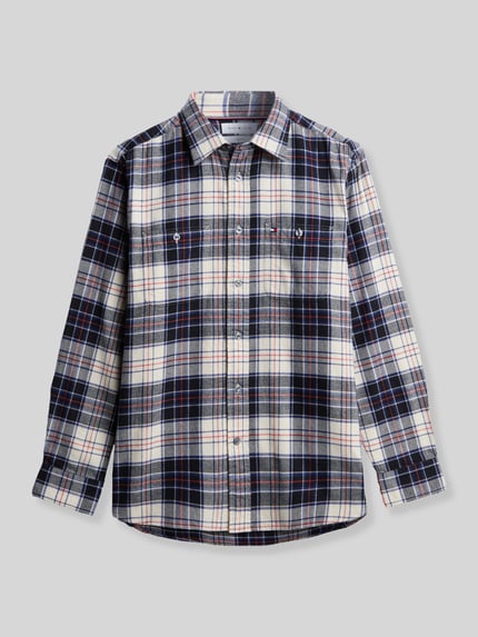 Tommy Hilfiger Regular fit vrijetijdsoverhemd met borstzak Lichtrood - 2