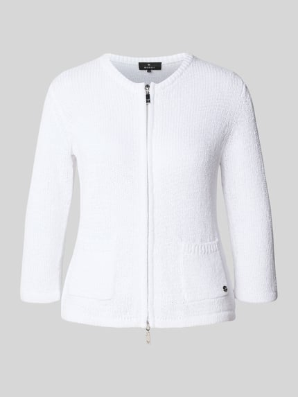 monari Cardigan mit Zweiwege-Reißverschluss Offwhite 2