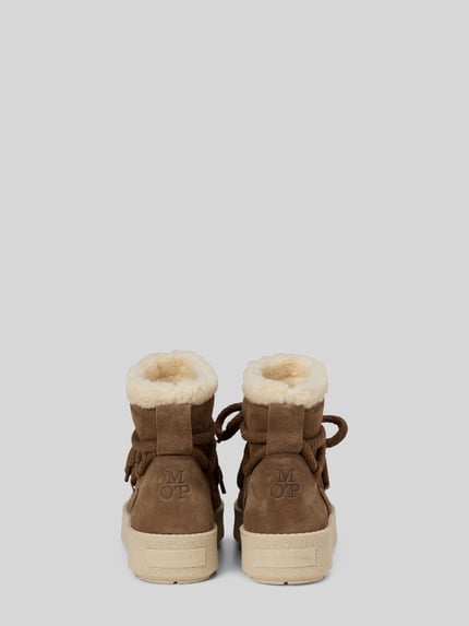 Marc O'Polo Boots aus Rindsvelours mit Warmfutter Modell 'PIA 10' Beige 4