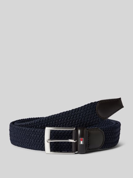 Tommy Hilfiger Riem met structuurmotief, model 'NEW ADAN' Marineblauw - 1