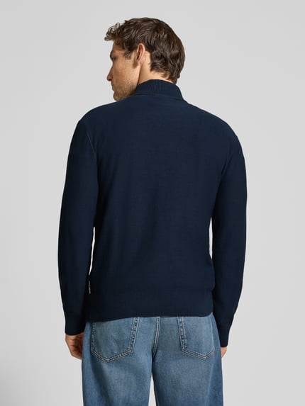 Tom Tailor Denim Regular Fit Troyer aus reiner Baumwolle Marine 5