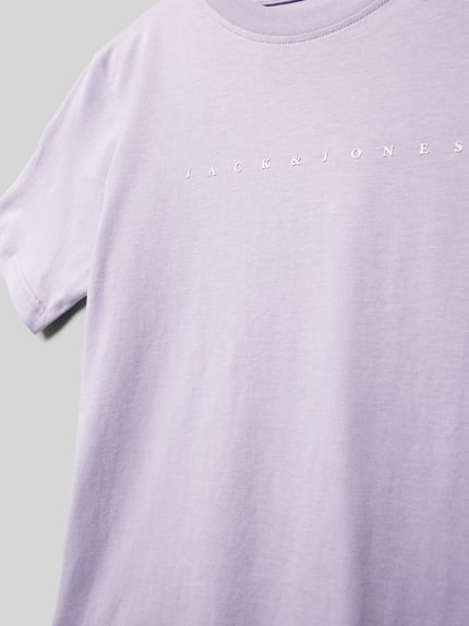 JACK & JONES T-Shirt mit Label-Print Modell 'STAR' Flieder 2