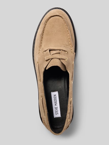 Steve Madden Loafers van echt leer, model 'Rummored' Taupe - 3
